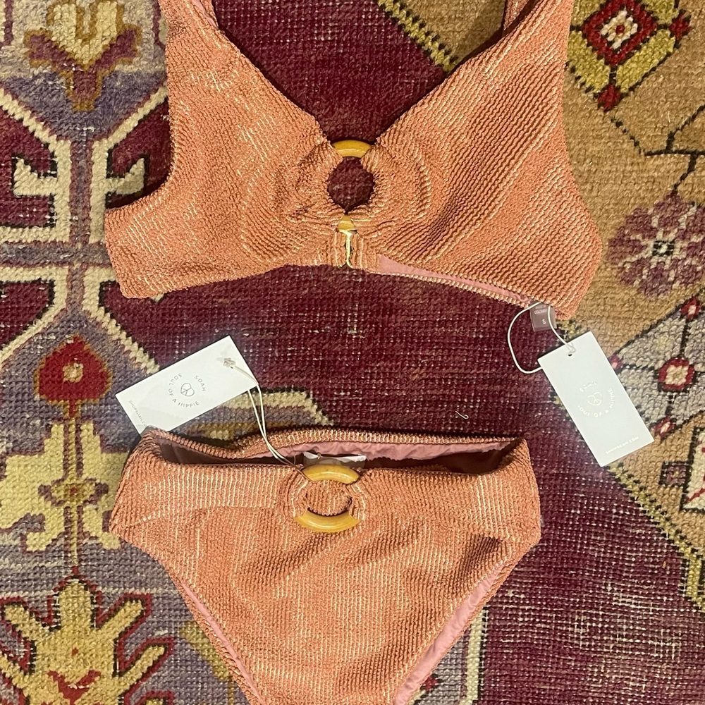 SOAH Son of a Hippie Rose Dawn swimsuit NWT Rebecca Riley Small